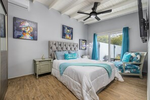 4 slaapkamers, een strijkplank/strijkijzer, wifi, beddengoed