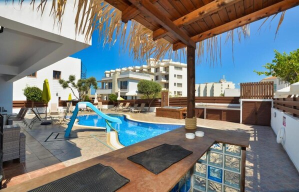 A heated pool