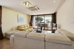 Flat-screen TV, video games