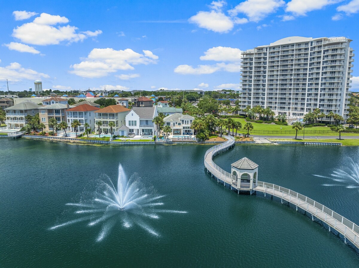 Photo 39 of Walk 4 min to PRIVATE BEACH in Destin! Backyard Pool🏖️ On The Lake🏖️ Fire Pit