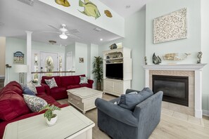 Smart TV, DVD player, streaming services, stereo - 🏖️ Luxury Destin Beach House w/Private Pool, Lake Dock & Beach Access 🌅 (Destin)