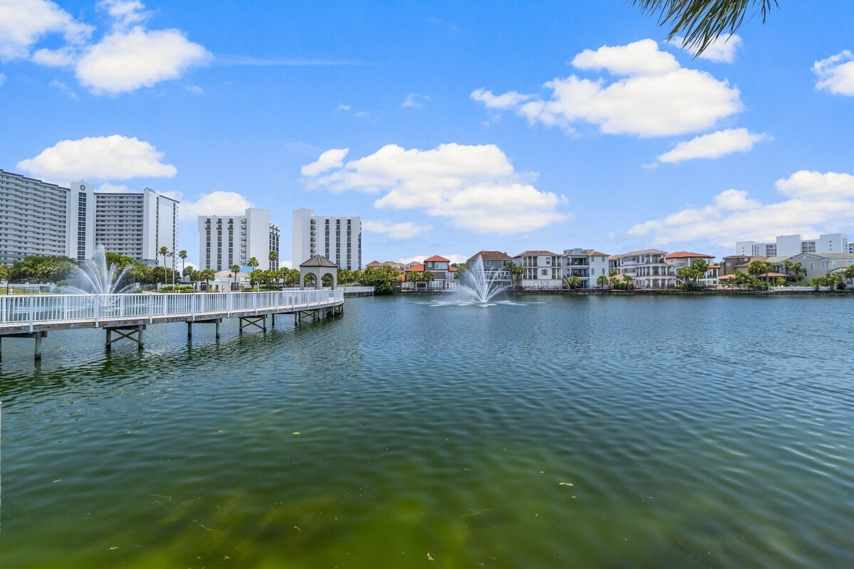 Photo 37 of Walk 4 min to PRIVATE BEACH in Destin! Backyard Pool🏖️ On The Lake🏖️ Fire Pit