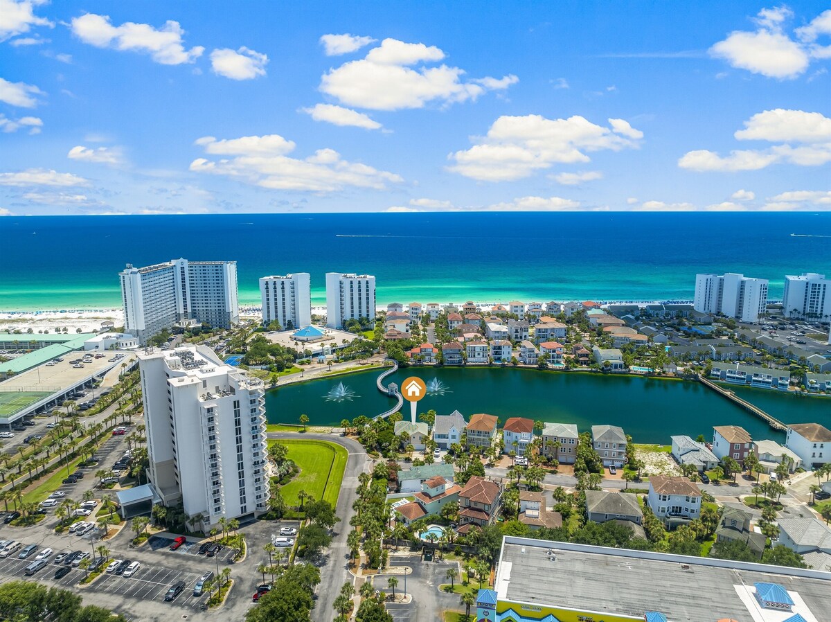 Photo 38 of Walk 4 min to PRIVATE BEACH in Destin! Backyard Pool🏖️ On The Lake🏖️ Fire Pit