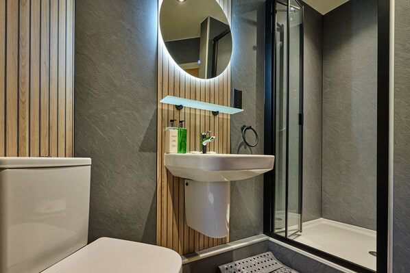 Shower, hair dryer