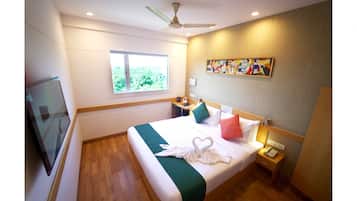 Premium bedding, memory-foam beds, in-room safe, desk