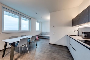 Fridge, oven, stovetop, dishwasher
