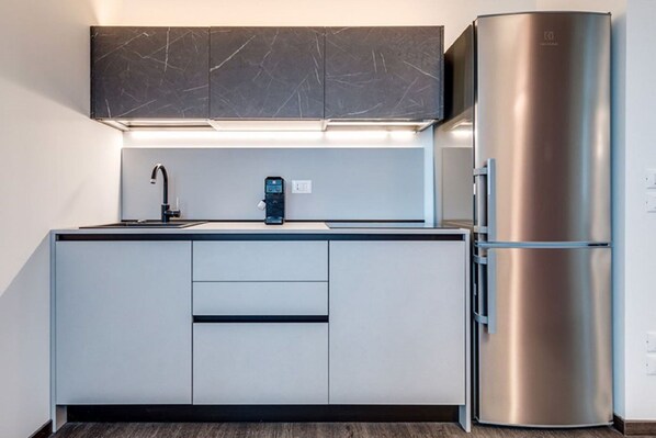 Fridge, oven, stovetop, dishwasher