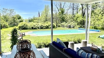 Piscine extérieure, piscine chauffée