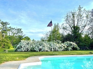 Utomhuspool och uppvärmd pool