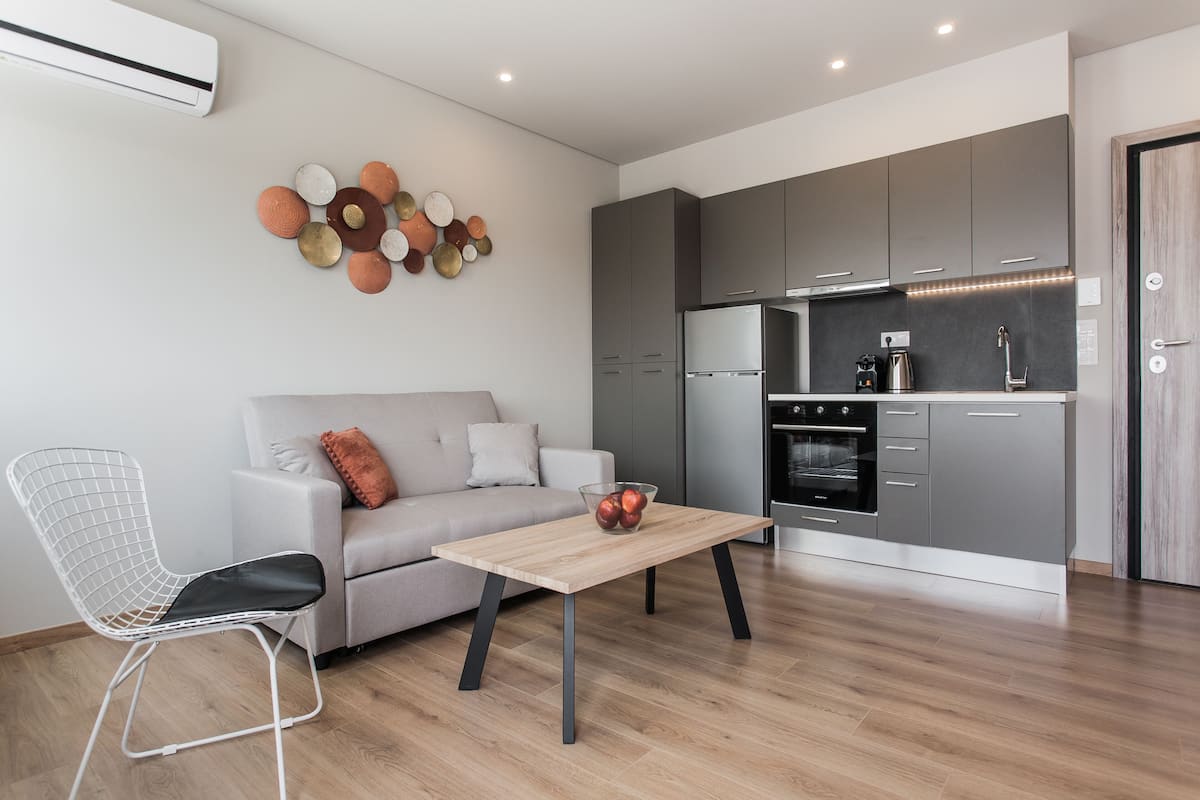 Panoramic Apartment, Terrace, City View | 1 bedroom, premium bedding, pillow-top beds, individually decorated
