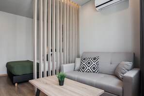 Deluxe Apartment, Terrace, City View | Premium bedding, pillowtop beds, individually decorated - WYZ Attiki Aparthotel (Athens)