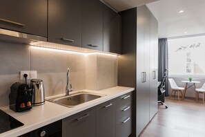 Superior Apartment | Private kitchen | Espresso maker, coffee/tea maker, cookware/dishes/utensils - WYZ Attiki Aparthotel (Athens)