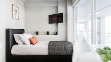 Quarto solteiro conforto | 1 quarto, roupas de cama premium, camas com colchões pillow-top