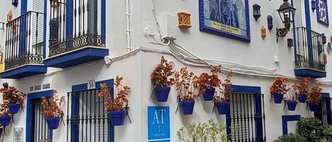 Vista frontal de la propiedad