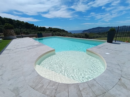 Pool. Holiday Home 'Casale Filiberto' with Sea View, Terrace & Wi-Fi