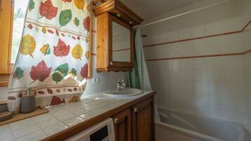 Bathtub, hair dryer