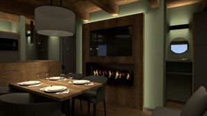 Dining - Apartment Baita Miralago - Fopel with Mountain View, Garden and Wi-Fi (Livigno)