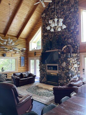 TV connectée, cheminée, vidéothèque