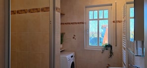 Shower, hair dryer