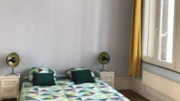 1 bedroom, iron/ironing board, travel crib, free WiFi