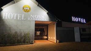 A hotel named "Nova Barrinha" with a modern design and a visible logo. - Hotel nova barrinha (Barrinha)