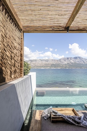 Special Offer - Seafront Suite | Living area. Amethyst Selene Paleros