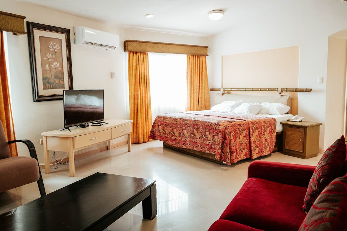 Junior Room, 1 King Bed with Sofa bed, Courtyard View | Blackout drapes, iron/ironing board, free WiFi, bed sheets