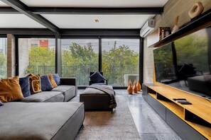 Televisión, libros, estéreo y oficina 