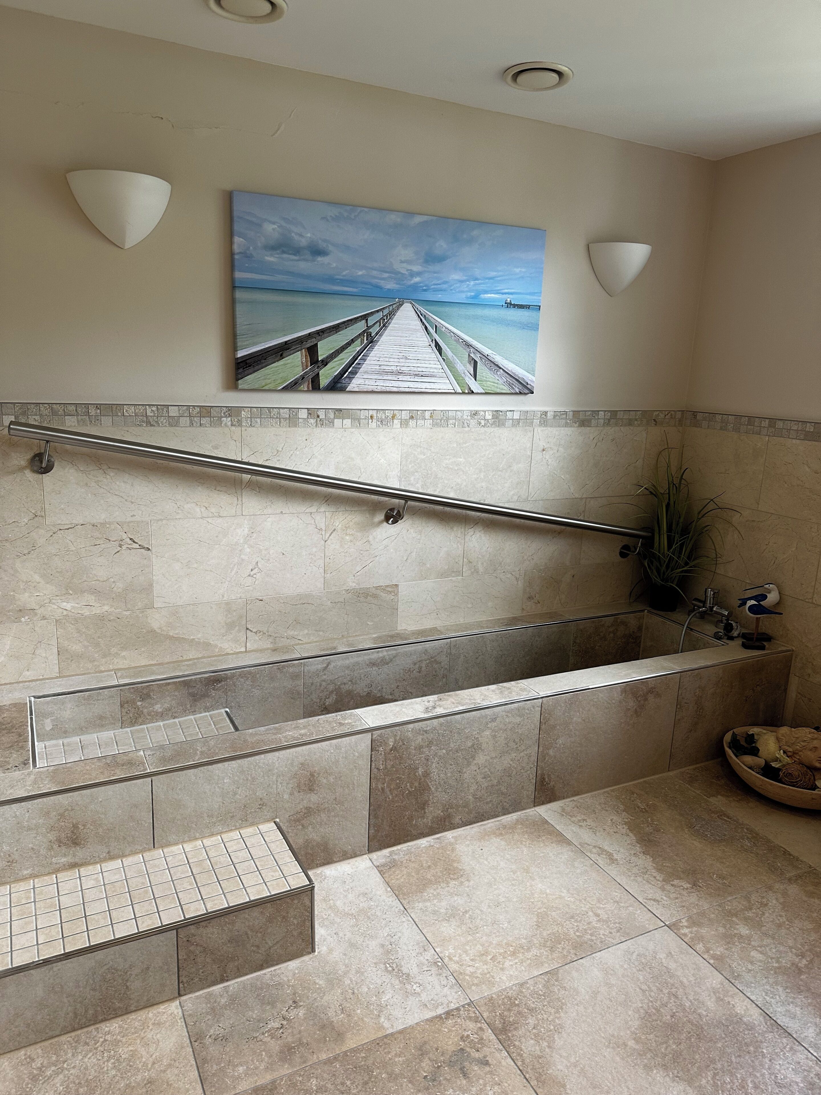 Shower, hair dryer