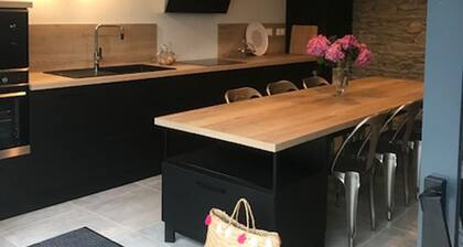 GITE 8 persons 15 min walk from the beach with swimming pool and spa