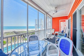 Outdoor dining - Compass Rose 31 - Three Bedroom, Two Bath Oceanfront Condo (Garden City Beach)