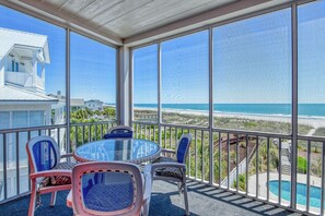 Dining - Compass Rose 31 - Three Bedroom, Two Bath Oceanfront Condo (Garden City Beach)