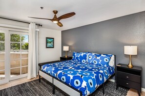2 bedrooms, desk, iron/ironing board, WiFi