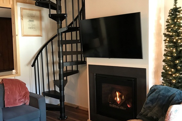 Smart-TV, peis og bøker