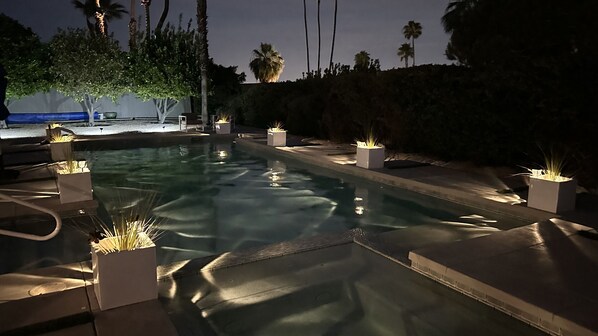 Outdoor pool, a heated pool