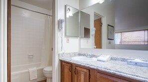 Combined shower/bathtub, jetted bath
