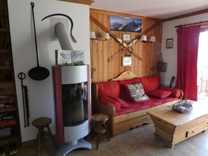 Télévision, cheminée, jeux vidéo, lecteur de DVD