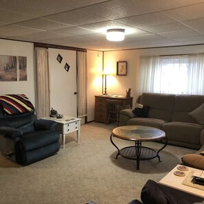 Smart TV, video games, DVD player, video library