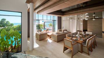 Villa, 3 Bedrooms, Ocean View | In-room safe, desk, blackout drapes, iron/ironing board