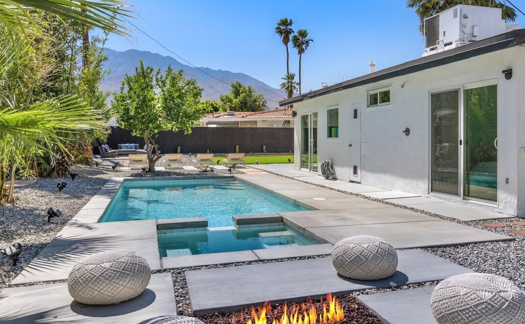 Piscine extérieure, piscine chauffée