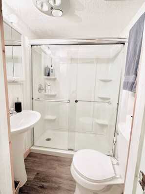 Bathtub, hair dryer - Cabin right next to Burro St. in Cloudcroft (Cloudcroft)