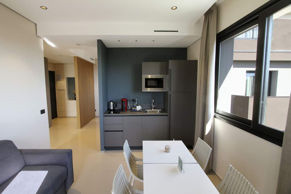 Appartamento Deluxe, terrazzo, vista piscina, vista Etna | Vardagsrum | Smart-tv och printers