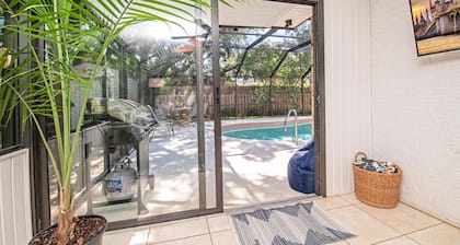 Mid-Century Pool Home | Central Location | Near Downtown And The Beach