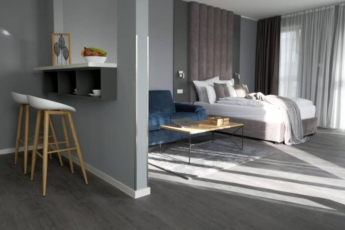 Literie de qualité supérieure, couette en duvet d'oie, minibar