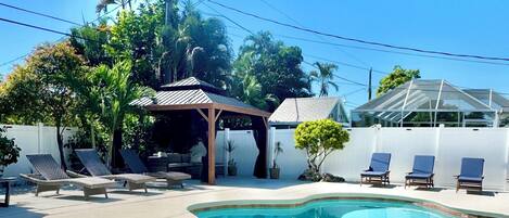 حمّام سباحة خارجي، حمّام سباحة مُدفَّأ