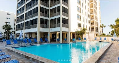 Gulf-front resort condo steps from the sugary white sand on Ft. Myers Beach, FL.