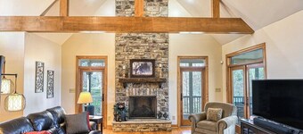 Beautiful waterfront lake house with private dock and State Park views