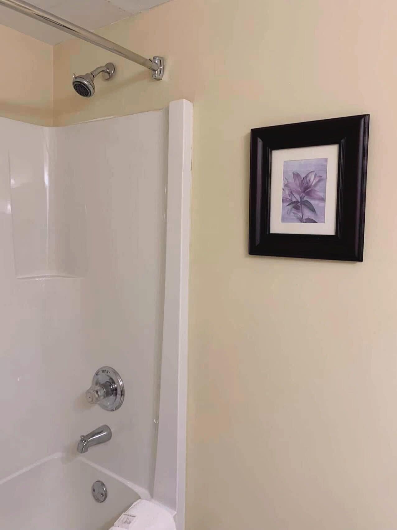 Máy sấy tóc, khăn tắm, xà phòng, dầu gội 