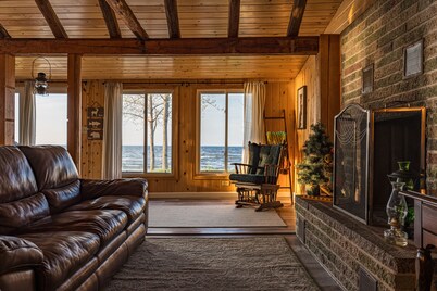 Beachfront Cabin Steps from the Water