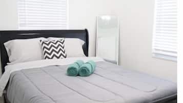 1 bedroom, iron/ironing board, travel crib, free WiFi
